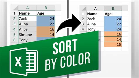 How To Sort Excel Spreadsheet By Color