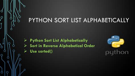 How To Sort Items In A List Alphabetically Python