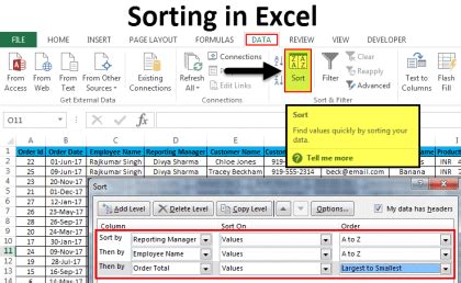 How To Sort Items In Excel Sheet