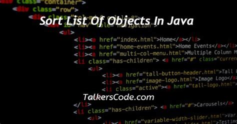 How To Sort List Of Objects In Java