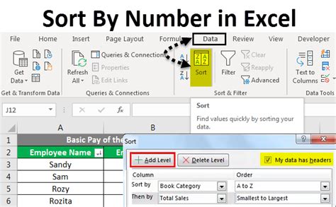 Sort Numbers in Excel