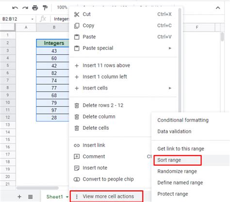 how to sort numerically in google sheets