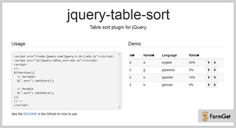 How To Sort Table Using Jquery