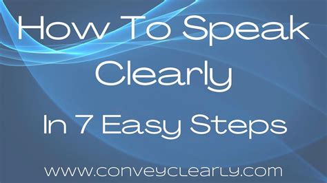 how to speak more clearly