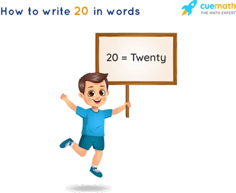how to spell 20 in words