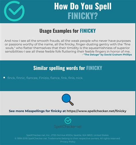 how to spell finicky