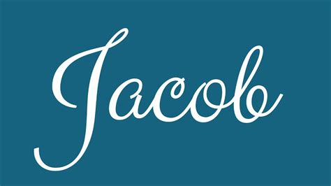 how to spell jacob in cursive