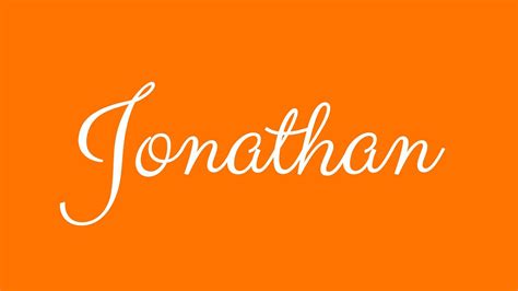How To Spell Jonathan In Cursive