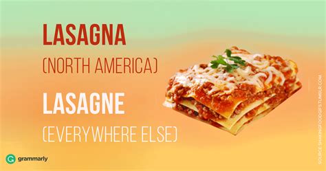how to spell lasagna in australia