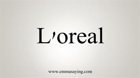 how to spell loreal
