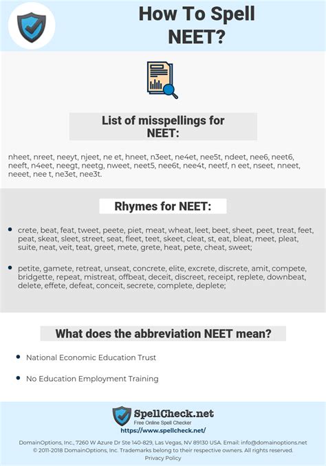 how to spell neet