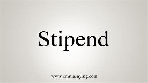 how to spell stipend