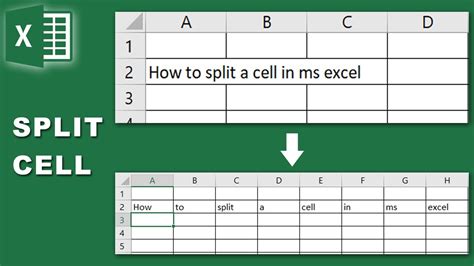 how to split a cell horizontally in excel shortcut key