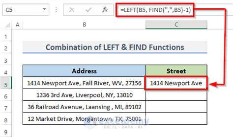 how to split address in excel using formula