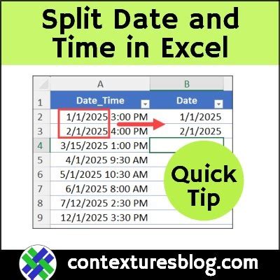how to split cells with date and time in excel
