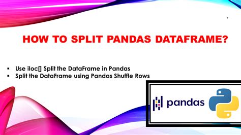 how to split large dataframe in python