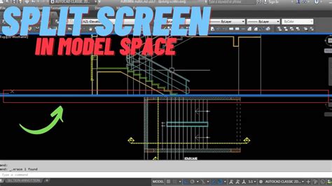how to split screen in autocad