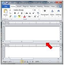 how to split screen microsoft word on mac