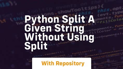 how to split string without using split function in python