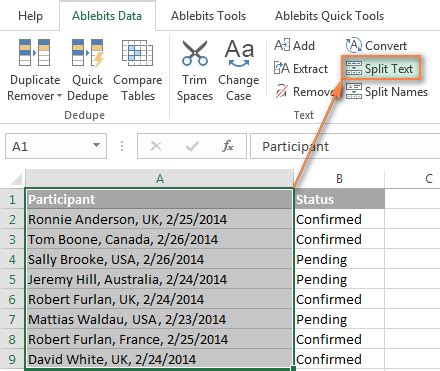 Split Text in Excel Cell Easily