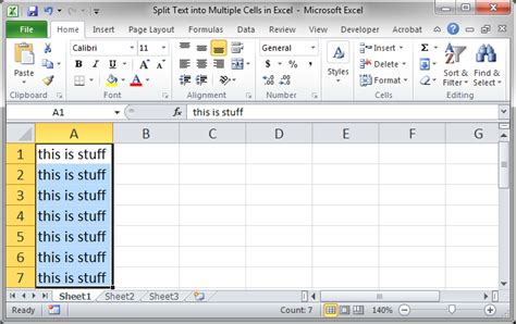 how to split text in one cell into multiple rows