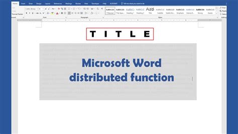 how to spread text evenly in word
