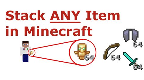 How To Stack Any Item In Minecraft