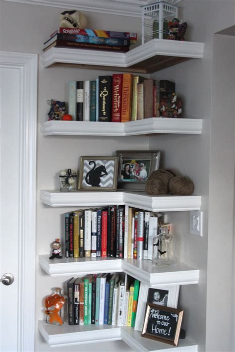 How To Stack Books On A Corner Shelf