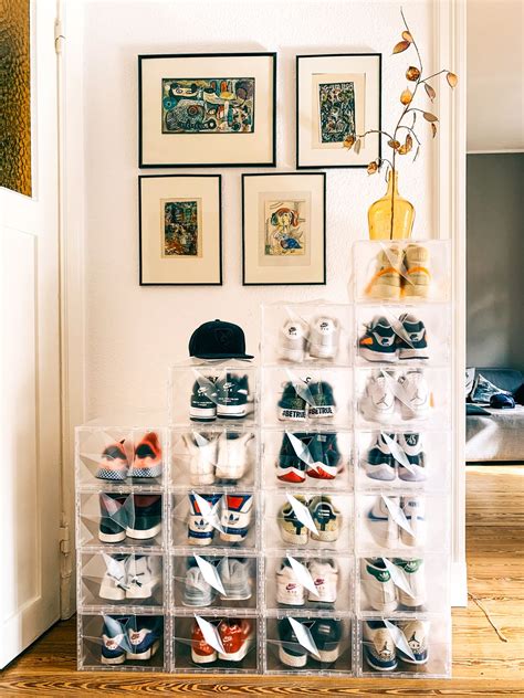 How To Stack Shoe Boxes On Wall