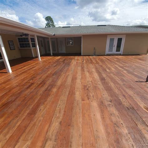 how to stain concrete to look like wood