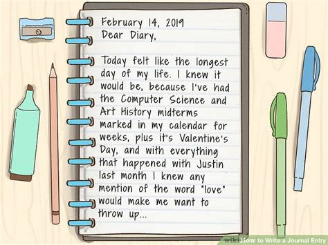 how to start a journal entry example