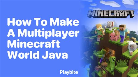 how to start a multiplayer world in minecraft java