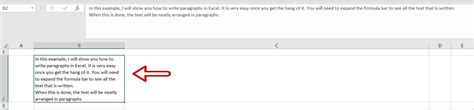 how to start a new paragraph in excel sheet