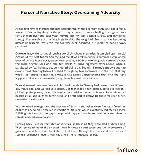 how to start a personal narrative introduction examples