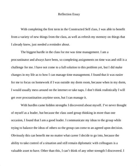 how to start a reflection paper introduction
