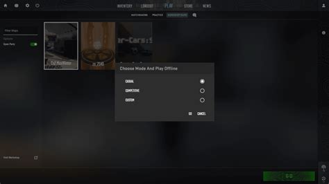 how to start custom map cs2