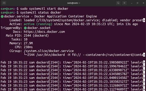 how to start docker without systemctl