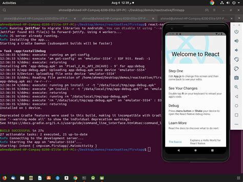 how to start react native app in vs code