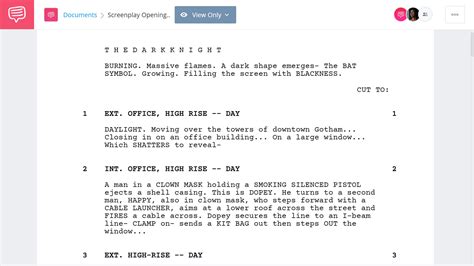 how to start screen writing