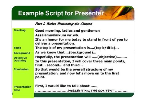 how to start seminar presentation script