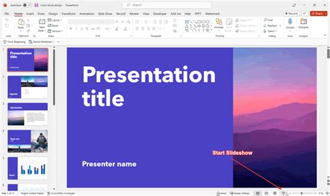 how to start slides in powerpoint