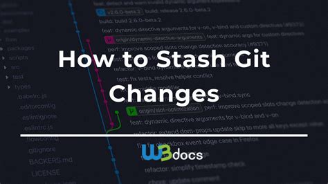 How To Stash Changes Git Before Pull