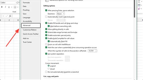 how to stop auto scrolling in excel