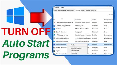 how to stop auto start application in windows 10