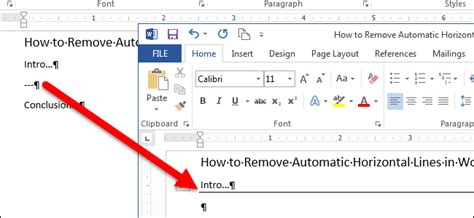 how to stop automatic lines in word