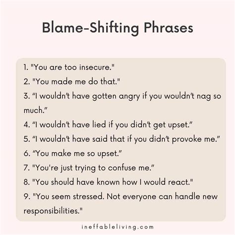 how to stop blame shifting