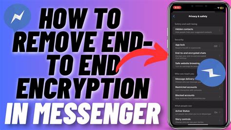 how to stop end to end encryption in messenger iphone