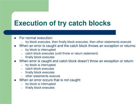 How To Stop Execution In Catch Block
