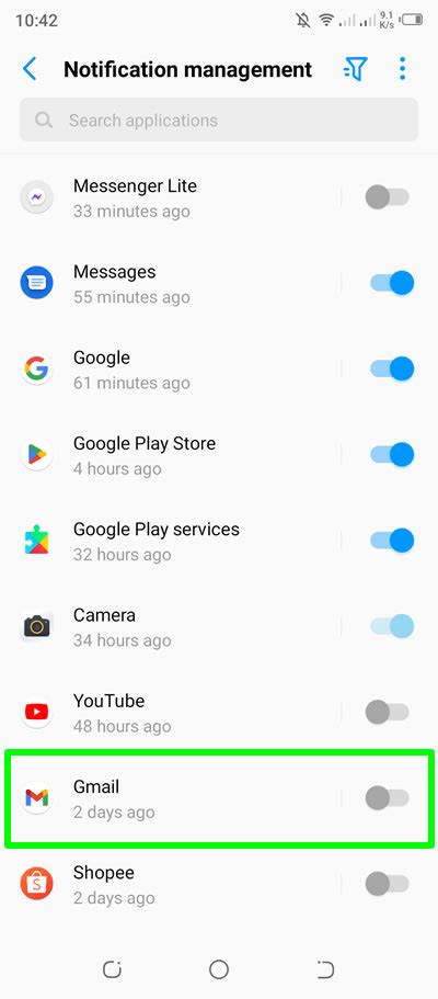 how to stop gmail notifications on android