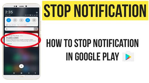 how to stop google play notifications on android